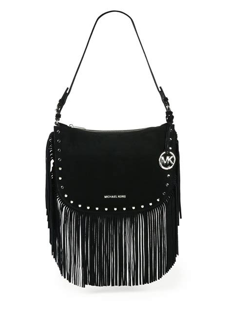 michael michael kors fringed leather shoulder bag|michael kors shoulder bag sale.